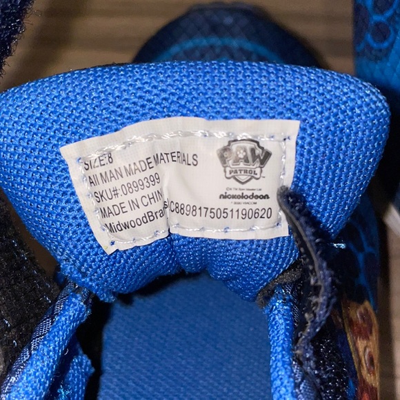 COPY - Paw Patrol Blue Velcro Sneakers (SIZE 8T) LIKE NEW - Picture 6 of 6